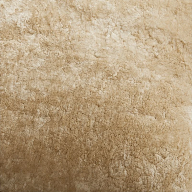Malmo Shearling 22"x15" Camel Tan Lumbar Pillow Cover