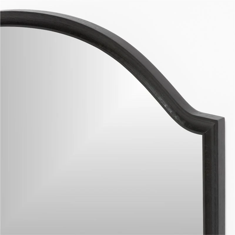 Manor Black Wood Wall Mirror 43"x41"