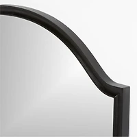 Manor Black Wood Wide Floor Mirror 74"x51"