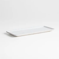 Marah White Rectangular Ceramic Tray
