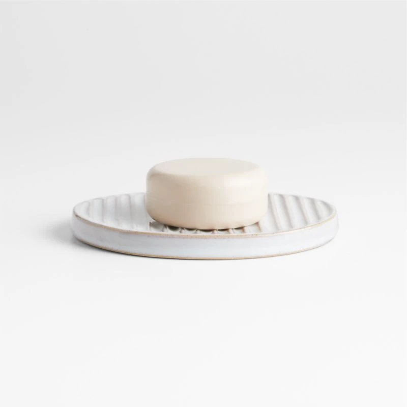 Marah White Ceramic Soap Dish