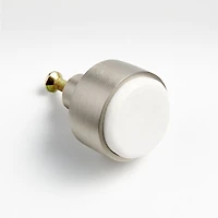Marble Inlay Antique Brass Knob