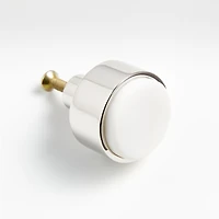 Marble Inlay Antique Brass Knob
