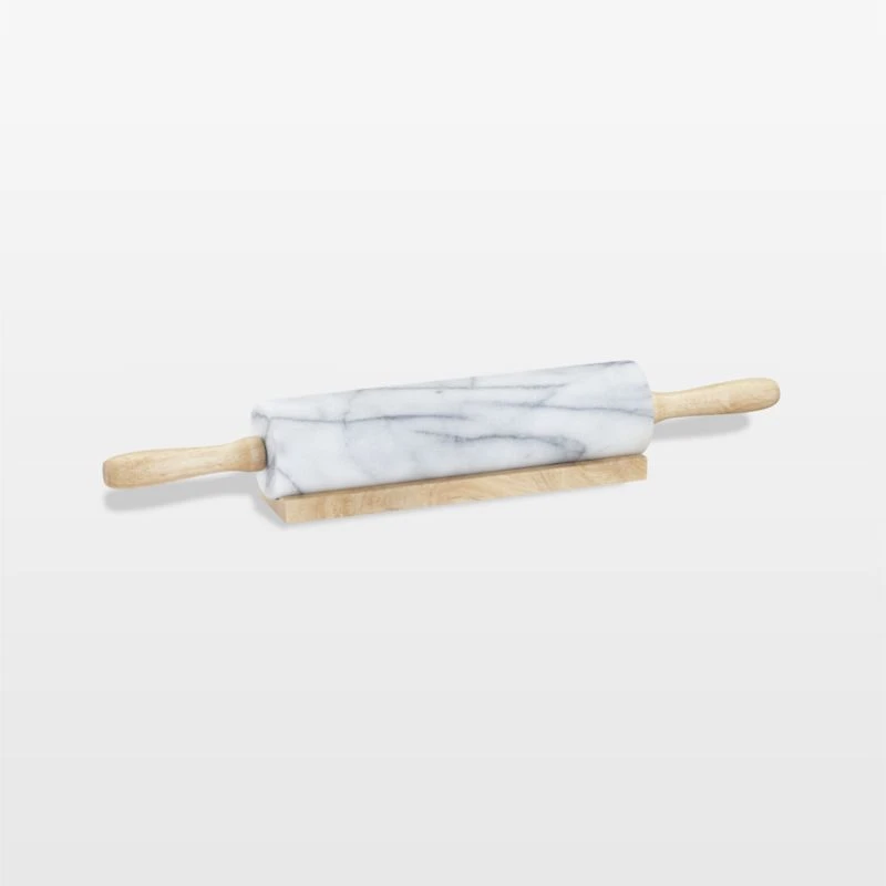 French Kitchen Marble Rolling Pin with Stand