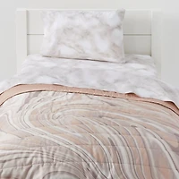 Organic Marble Toddler Sheet Set