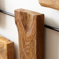 'Marcel' Teak Wood Wall Art 38.75"x1.75"