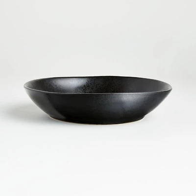 Marin Matte Black Stoneware Low Bowl
