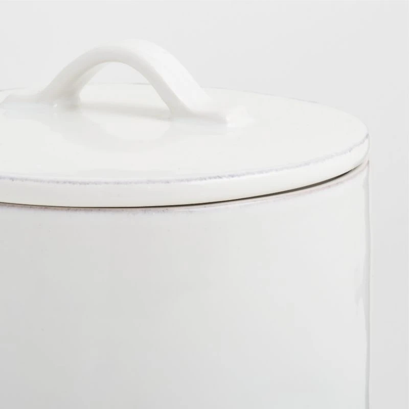 Marin Complete White Stoneware Canister Set