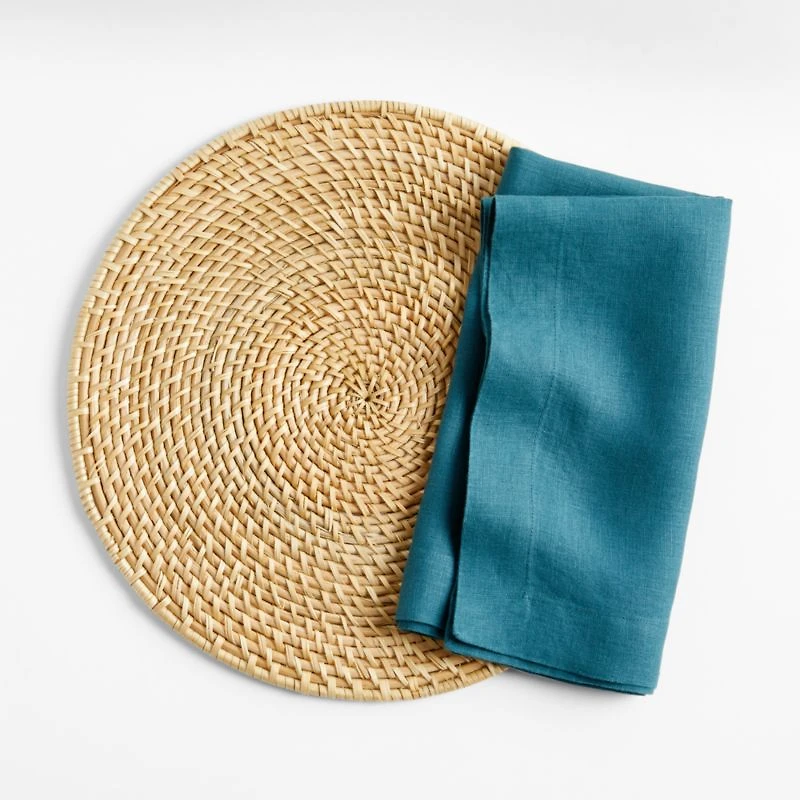 Marin Sea Blue EUROPEAN FLAX ™-Certified Linen Napkin, Set of 4