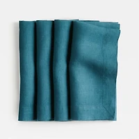 Marin Sea Blue EUROPEAN FLAX ™-Certified Linen Napkin, Set of 4