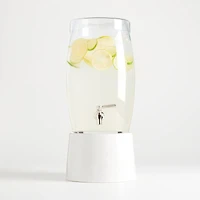 Marin White Stoneware Drink Dispenser Stand