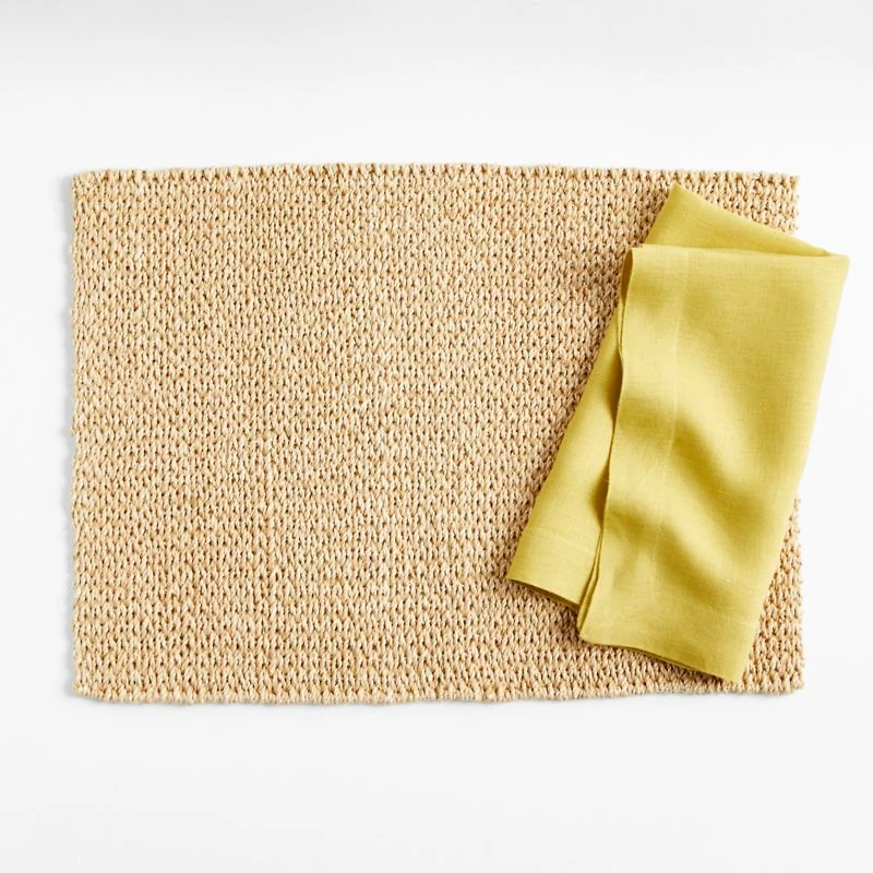 Marin Olive Yellow Linen Napkin