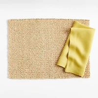 Marin Olive Yellow Linen Napkin