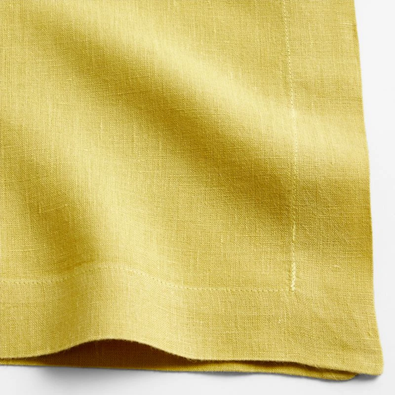 Marin Olive Yellow Linen Napkin