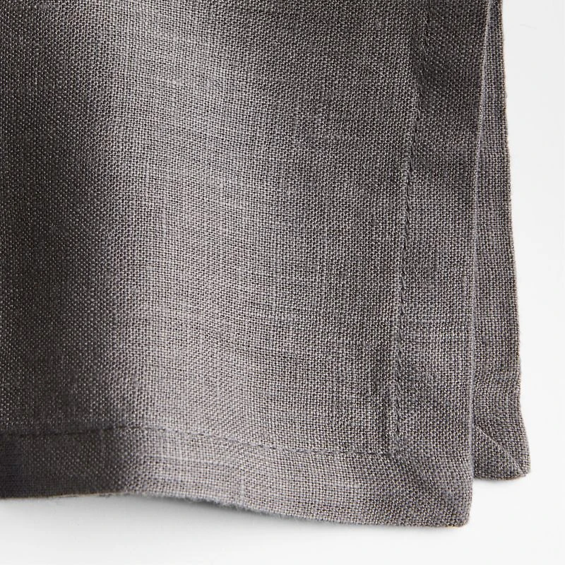 Marin Storm Grey Linen Cocktail Napkins, Set of 4