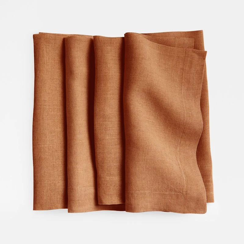 Marin Almond Brown EUROPEAN FLAX ™-Certified Linen Napkins