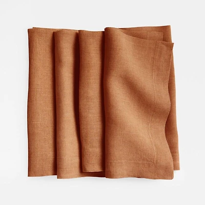 Marin Almond Brown EUROPEAN FLAX ™-Certified Linen Napkins