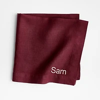 Marin Merlot Red EUROPEAN FLAX ™-Certified Linen Napkin