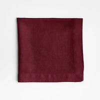Marin Merlot Red EUROPEAN FLAX ™-Certified Linen Napkin