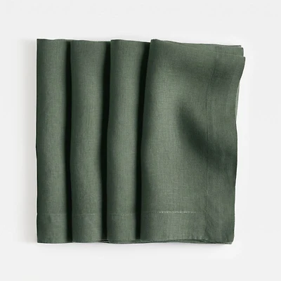 Marin Pine Green Linen Napkin