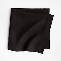 Marin Black EUROPEAN FLAX ™-Certified Linen Napkins, Set of 8