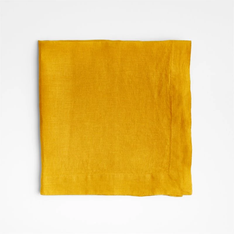 Marin Saffron Yellow EUROPEAN FLAX ™-Certified Linen Napkin