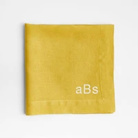 Marin Olive Yellow Linen Napkin