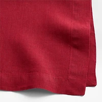Marin 120" Luminous Red EUROPEAN FLAX ™-Certified Linen Table Runner