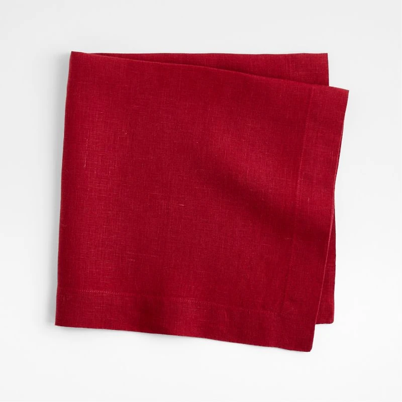 Marin 120" Luminous Red EUROPEAN FLAX ™-Certified Linen Table Runner