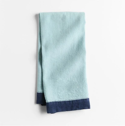 Marin Quiet Blue Linen Blend Kitchen Towel