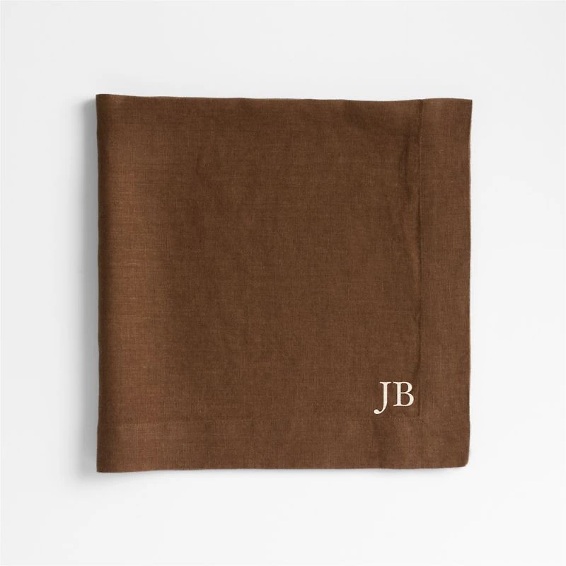 Marin Earth Brown EUROPEAN FLAX ™-Certified Napkins, Set of 4