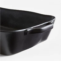 Marin Large Matte Black Ceramic Baking Dish