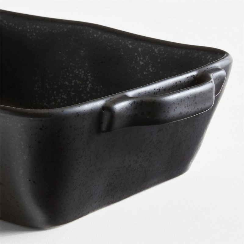 Marin Small Matte Black Ceramic Baking Dish