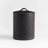 Marin Matte Black Stoneware Canister