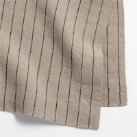 Marin Natural and Earth Brown EUROPEAN FLAX ™-Certified Linen Striped Napkin