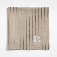 Marin Natural and Earth Brown EUROPEAN FLAX ™-Certified Linen Striped Napkin