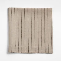 Marin Natural and Earth Brown EUROPEAN FLAX ™-Certified Linen Striped Napkin
