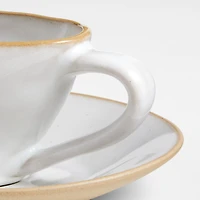 Marin White Recycled Stoneware Gravy Boat with Sauer