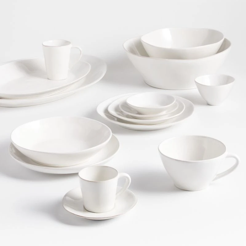 Marin White Stoneware Dip Bowl
