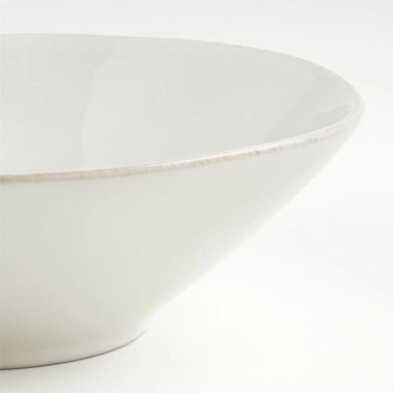 Marin White Stoneware Pasta Bowl
