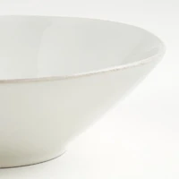 Marin White Stoneware Pasta Bowl