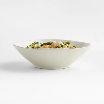 Marin White Stoneware Pasta Bowl