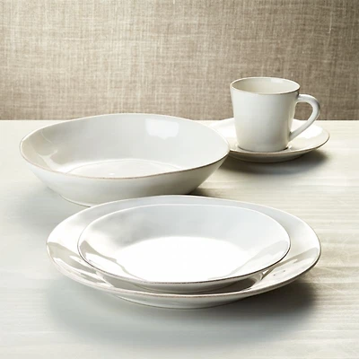 Marin White Stoneware 5-Piece Place Setting