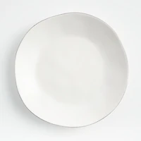 Marin White Stoneware Dinner Plates, Set of 8