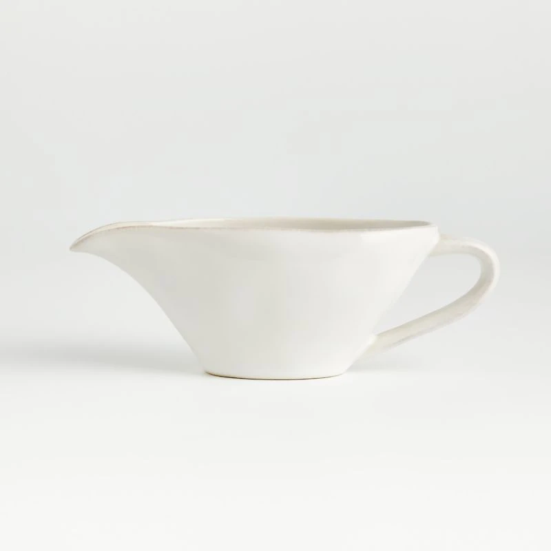 Marin White Stoneware Gravy Boat