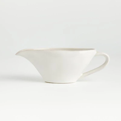 Marin White Stoneware Gravy Boat