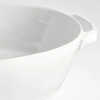 Marin 10"x13.75" White Oval Baker with Handles