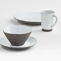 Marin White Recycled Salad Plates, Set of 8