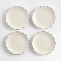 Marin White Stoneware Coasters, Set of 4