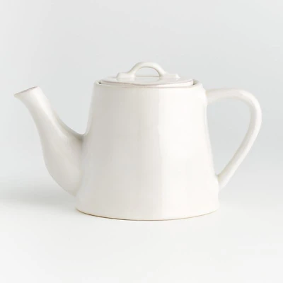 Marin White Stoneware Teapot